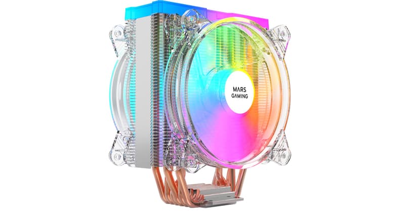 Mars Gaming MCPU66, Triple ARGB CPU Heatsink, 6 Heatpipes HCT, TDP 220W, 2 Fans 12cm