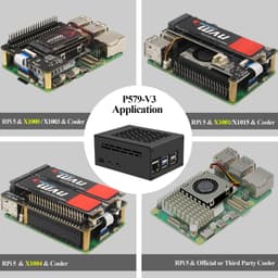 Geekworm Raspberry Pi 5 Case (P579) | Support PCIe M.2 NVMe SSD Shield Top X1001 / X1003 / X1004 / X1012/ X1015 / X1000 & Raspberry Pi 5 Active Cooler