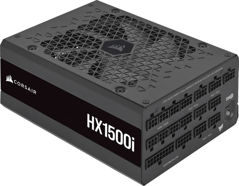 Corsair HX1500i Fully Modular Ultra-Low Noise ATX Power Supply - ATX 3.1 & PCIe 5.1 Compliant - Fluid Dynamic Bearing Fan - CORSAIR iCUE Sof