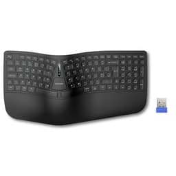 TECKNET Wireless Ergonomic Keyboard, 2.4G USB & Bluetooth Rechargeable Keyboard, Wrist Rest, Natural Typing, Stain-Resistant Fabric, Ergonomic Split Keyboard Compatible for Windows Computer Laptop
