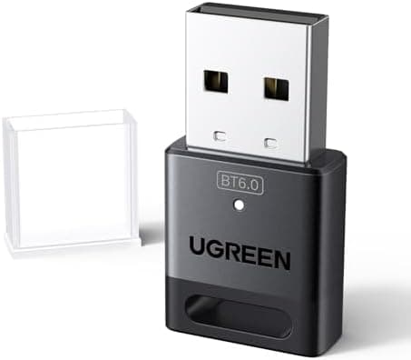 UGREEN Bluetooth 6.0 Adapter PC, USB Bluetooth Dongle for PC Windows 11/10/8.1, EDR & BLE Modes, Long Range, Plug & Play, Mini-Sized, for Controller, Headphone, Keyboard, Mouse etc.