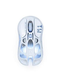 GravaStar Mercury M1 Pro Gaming Mouse, Lightweight Magnesium Alloy, 26000 DPI, PAW3395DM Sensor, 5 Programmable Buttons, Triple-Mode (2.4G/BT/Wired), Ergonomic Design (Ice Blue)