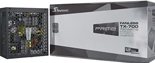 Seasonic Prime Fanless TX-700 700W PC Power Supply, Black, 4x PCIe
