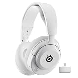 SteelSeries Arctis Nova 5 Multi-System Wireless Gaming Headset — White — Magnetic Neodymium Drivers — 100+ Audio Presets — 60 HR Battery — 2
