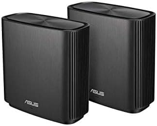 ASUS ZenWiFi AC Whole-Home Tri-Band Mesh System (CT8 2 Pack Charcoal) Coverage up to 5,400 sq.ft, AC3000, WiFi, Life-time Free Network Security and Parental Controls, 4X Gigabit Ports, 3 SSIDs