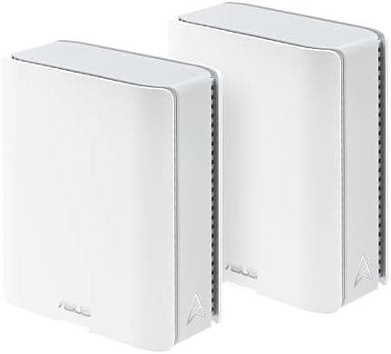ASUS ZenWiFi BT6 Tri-Band WiFi 7 Mesh, 9.4 Gbps, 5800 sq.ft. (2pk), 2.5G WAN Port, Security and Parental Controls Included, Smart Home Master SSIDs, 4G & 5G Mobile Tethering- BT6 (W-2-PK)
