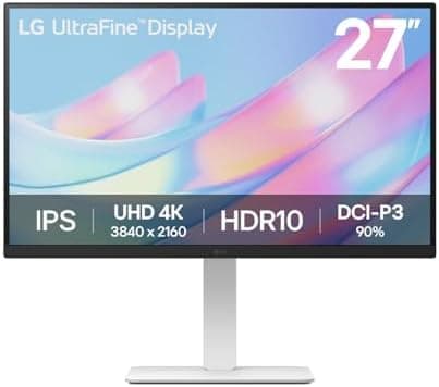 LG UltraFine 27US550-B Monitor | 27 inch 4K UHD IPS, White