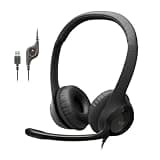 Logitech H390 Wired Headset for PC/Laptop, Stereo Headphones with Noise Cancelling Microphone, USB-A, in-Line Controls for Video Meetings, M