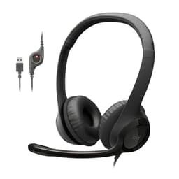 Logitech H390 Wired Headset for PC/Laptop, Stereo Headphones with Noise Cancelling Microphone, USB-A, in-Line Controls for Video Meetings, Music, Gaming and Beyond - Black