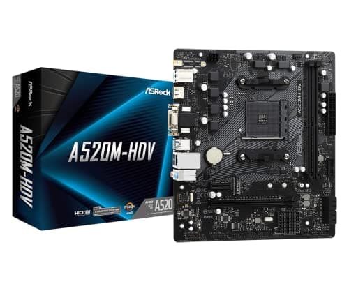 Asrock A520M-HDV, AMD A520, AM4, Micro ATX, 2 DDR4, VGA,...