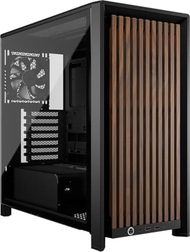 CORSAIR FRAME 4000D WOOD RS Modular Mid-Tower ATX PC Case – Black/Walnut