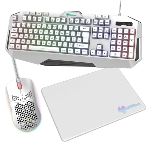 AWD-IT Nebula V2 Gaming Bundle 7 Colour LED RGB Keyboard...