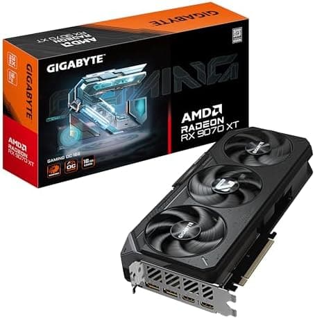 Gigabyte Radeon RX 9070 XT GAMING OC 16G Graphics Card - 16GB GDDR6, 256bit, PCI-E 5.0, 3060 MHz Core Clock, 2 x DisplayPort, 2 x HDMI, GV-R9070XTGAMING OC-16GD