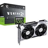 MSI GeForce RTX 5060 8G VENTUS 2X OC Graphics Card - RTX 5060 GPU, 8GB GDDR7 (28Gbps/128-bit), PCIe 5.0 - DUAL-Fan Thermal Design (2 x TORX 