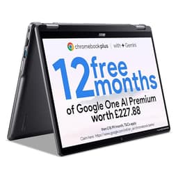 acer Chromebook Plus Spin 514 CP514-4HN Convertible Laptop - Intel Core i3-1315U, 8GB, 128GB UFS, Integrated Graphics, 14" WUXGA Touchscreen, Chrome OS, Iron