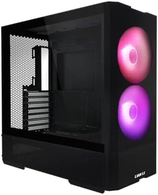 LIAN LI LANCOOL 207 Compact ATX RGB Gaming Computer Case, Airflow Optimized Mesh Panels Tower Chassis w/ 2x140mm ARGB,2x120mm PWM Fans Pre-Installed, USB Type-C Port, Tempered Glass Side Panel (Black)
