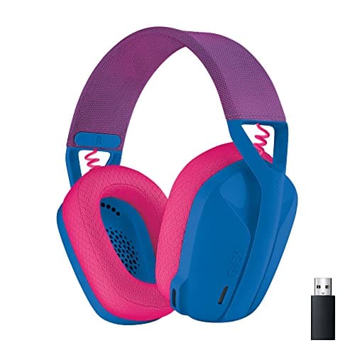 Logitech G G435 LIGHTSPEED & Bluetooth Wireless Gaming Headset, Ultra Lightweight 165g over-ear headphones, built-in mics, 18h battery, comp