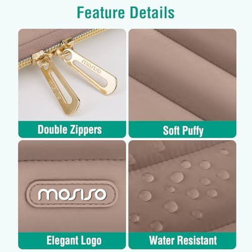 MOSISO 17-17.3 Inch Puffy Laptop Sleeve Review: Brown Quilted Sleeve