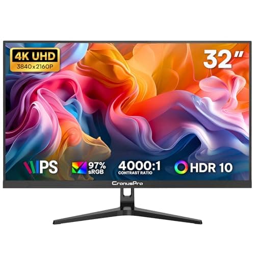 CronusPro 32 Inch 4K UHD Monitor (3840 x 2160) IPS Panel, 4000:1 Contrast