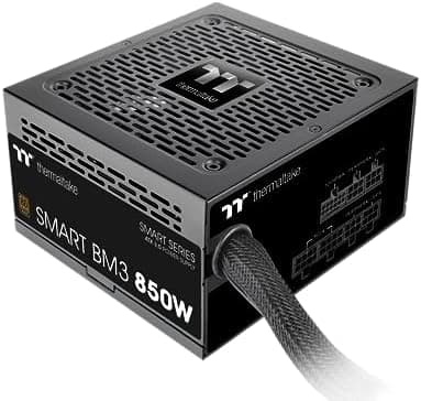 Thermaltake Smart BM3 850W/ 80Plus Bronze/ATX 3.0 & PCIE 5.0 Ready/Semi-Modular Power Supply/ 105°C/221°F Japanese Capacitor/ 5 Year Warranty
