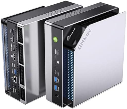 GMKtec EVO-X2 AI Mini PC AMD Ryzen Al Max+ 395 (up to 5.1GHz) Mini Gaming Computers, 128GB LPDDR5X 8000MHz (8GB*8) 2TB PCIe 4.0 SSD, Quad Screen 8K Display, WiFi 7 & USB4, SD Card Reader 4.0