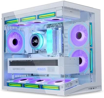 Lian Li O11 Dynamic Mini V2 PC Case White | Compact ATX Mid Tower with Dual-Chamber Design, Tempered Glass and Modular Layout