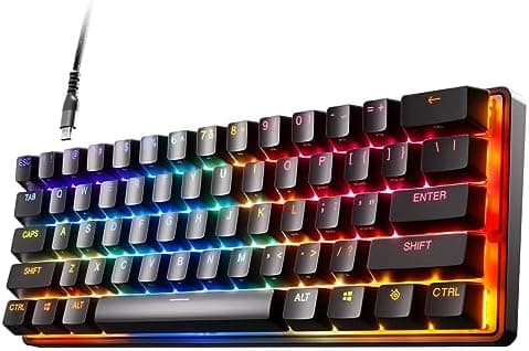 SteelSeries Apex 9 Mini - Mechanical Gaming Keyboard – Optical Switches – 2-Point Actuation – Compact Esports Mini 60% Form Factor – Hotswappable Switches - English QWERTY Layout