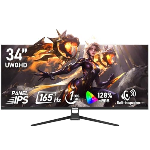 Gawfolk 34 Inch IPS Ultrawide 165Hz Gaming Computer Monitors