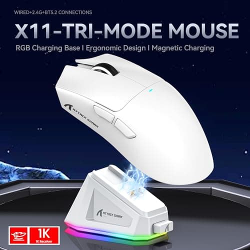 Attack Shark X11 Gaming Mouse Review UK (2026) - PAW3311 Sensor, Magnetic Dock