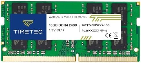 Timetec Premium 16GB DDR4 2400MHz (PC4-2400T) PC4-19200 SODIMM Laptop RAM – 260-Pin 1.2V CL17 Non-ECC Unbuffered Memory Module for Laptop, Notebook, Mini PC, All-in-One