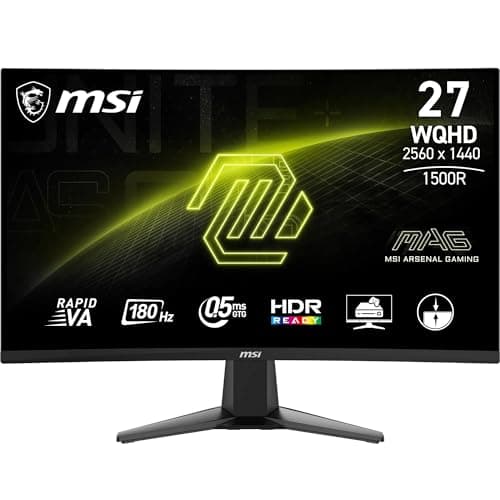 MSI MAG 27CQ6F 27 Inch WQHD Curved Gaming Monitor