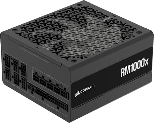 CORSAIR RM1000x Fully Modular Low-Noise ATX Power Supply – ATX 3.1 Compliant – PCIe 5.1 Support – Cybenetics Gold Efficiency – Native 12V-2x