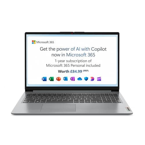 Lenovo IdeaPad Slim 3 | 15 inch Full HD Laptop | Intel Core i3-N305 | 8GB RAM | 128GB UFS | Windows 11 Home in S mode | Arctic Grey