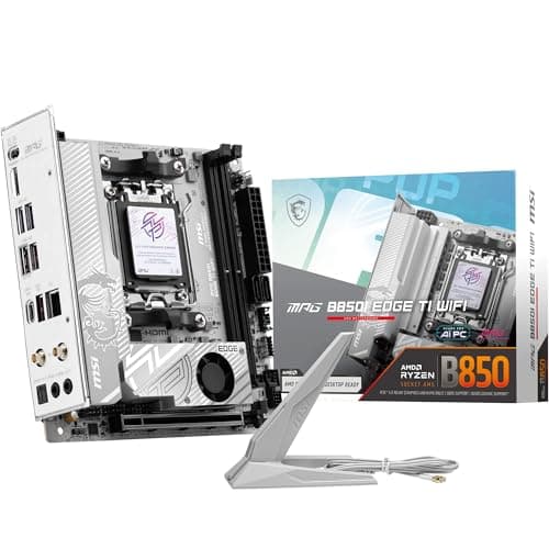 MSI MPG B850I EDGE TI WIFI Motherboard, ITX - Supports AMD Ryzen 9000/8000 / 7000 Processors, AM5-90A SPS VRM, DDR5 Memory Boost (8200+MT/s 