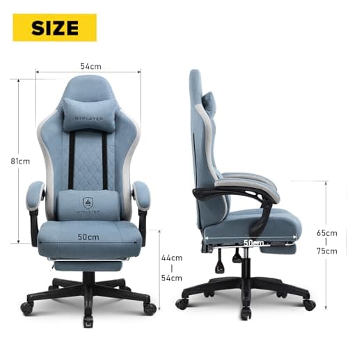 GTPLAYER Fabric Gaming Chair with Footrest Review UK (2026) - Comfort, Ergonomics & Value