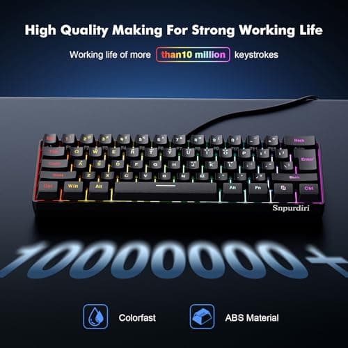 Snpurdiri 60% Gaming Keyboard Review UK 2026. Budget RGB
