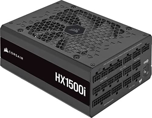 Corsair HX1500i Fully Modular Ultra-Low Noise ATX Power Supply - ATX 3.1 & PCIe 5.1 Compliant - Fluid Dynamic Bearing Fan - CORSAIR iCUE Sof