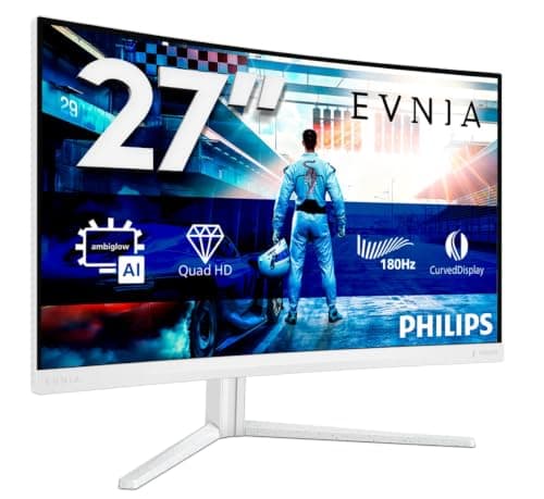 Philips Evnia 27M2C5501 - 27 inch QHD Curved Gaming Monitor, 180 Hz, 1 ms GtG, FreeSync Premium (2560x1440, 2x HDMI 2.0, 1x DisplayPort 1.4)
