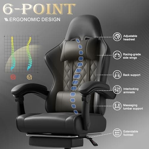 TRIUMPHKEY Gaming Chair Massage Lumbar Review 2026