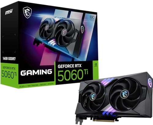 MSI Gaming RTX 5060 Ti 16G Gaming OC Graphics Card (16GB GDDR7, 128-bit, Extreme Performance: TBA MHz, DisplayPort x 3 2.1a, HDMI 2.1b, NVID