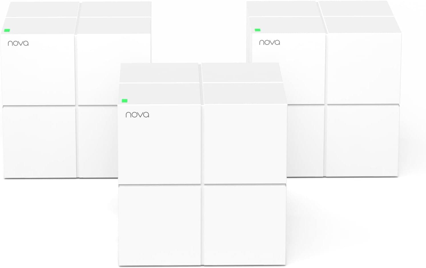 Tenda Nova Mesh WiFi System (MW6)-Up to 6000 sq.ft. Whole Home Coverage, WiFi Router and Extender Replacement, Gigabit Mesh Router for Wireless Internet, Works with Alexa, Parental Controls, 3-pack