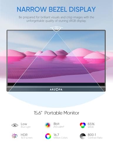ARZOPA Portable Monitor 15.6" 1920×1080 FHD Review UK 2026