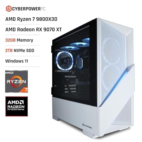 CyberPowerPC Luxe Ryzen 7 9800X3D RX 9070 XT Gaming PC Review UK 2026