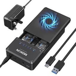 MOKiN NVMe Enclosure, M.2 SSD Enclosure Dual-Bay Offline...