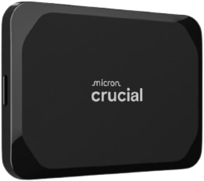 Crucial X9 1TB Portable External SSD - Up to 1050MB/s, External Solid State Drive, Works with PC, Mac, PlayStation and Xbox, USB-C 3.2 - CT1000X9SSD902