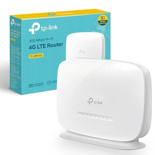 TP-Link TL-MR105 4G LTE WiFi Router, 4G Router, Plug&Play, SIM Card Slot, 2 LAN/WAN Ports for Ethernet Cable, Up to 32 Devices, Parental Con
