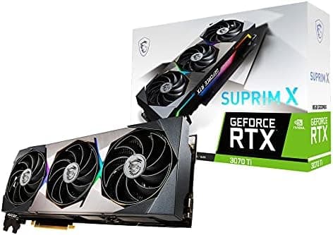 nVidia MSI Gaming GeForce RTX 3070 Ti 8GB GDRR6X 256-Bit HDMI/DP Nvlink Torx Fan 4 RGB Ampere Architecture Graphics Card (RTX 3070 Ti Suprim X 8G)