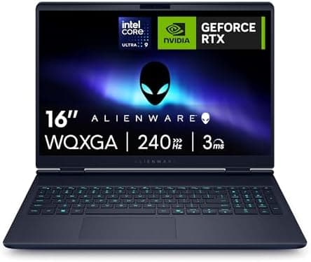 Alienware 16x Aurora Gaming Laptop AC16251 16" WQXGA 240Hz G-Sync, Intel Core Ultra 9 275HX, NVIDIA GeForce RTX 5070, 32GB RAM, 1TB SSD, Windows 11 Home, RGB UK Keyboard - 1 Year Alienware Care
