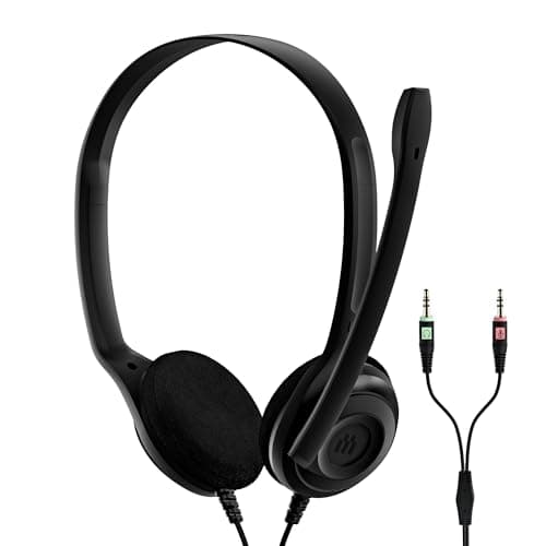 EPOS PC 3 Chat - Langlebiges On-Ear Headset PC, Kopfhörer mit Kabel, Rauschunterdrückendes Mikrofon, Einfach zu Verbinden, Stereosound, Für 