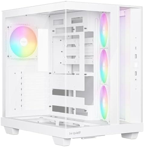 be quiet! Light Base 500 LX White PC Case, Fully Windowed Front and Side